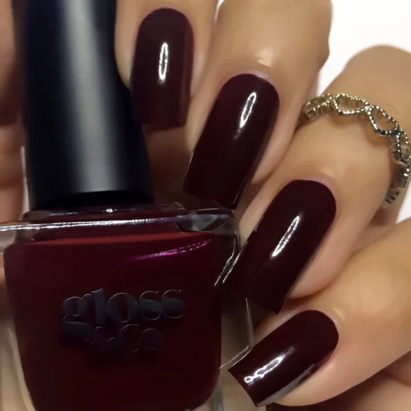 maroon nail polish